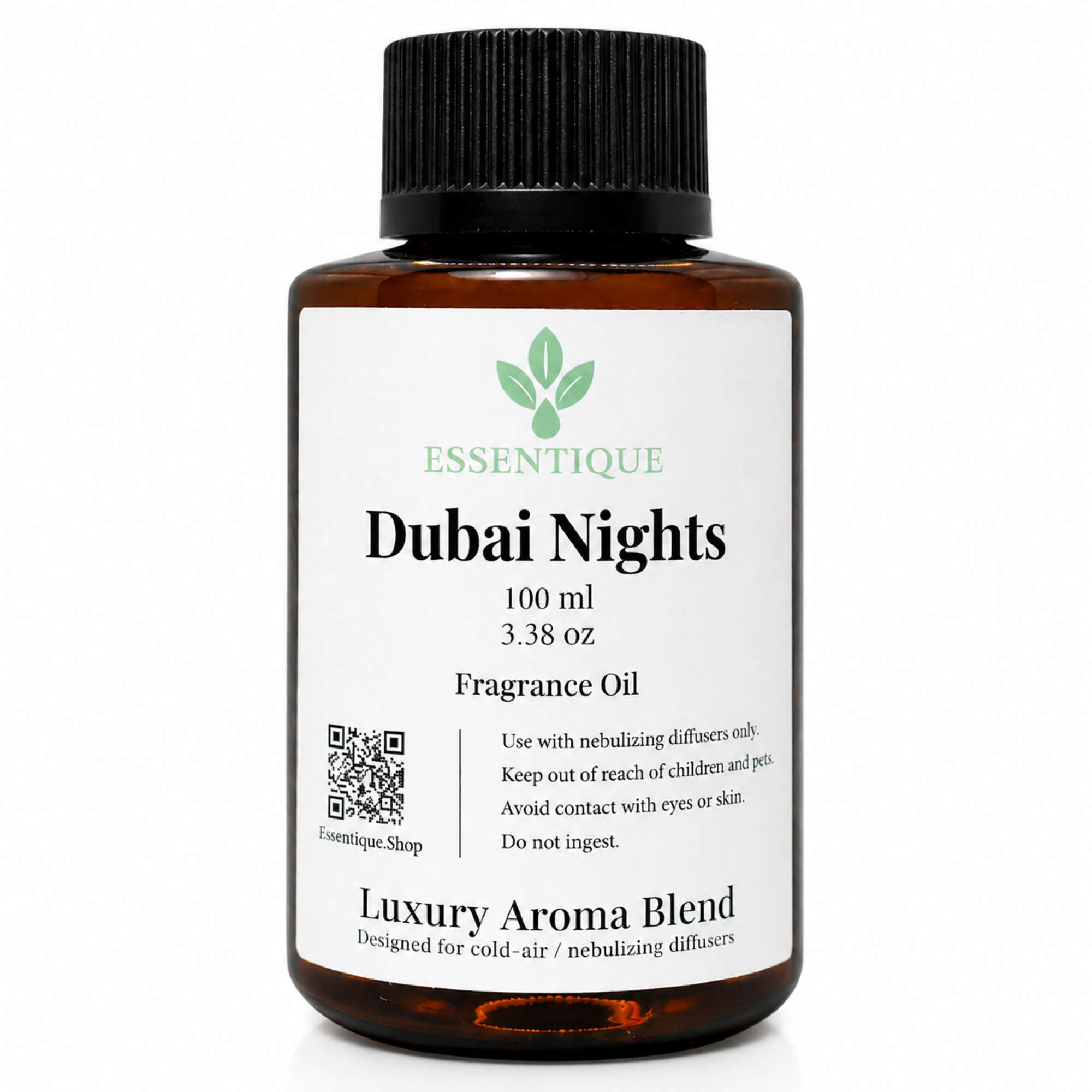 Essentique Dubai Nights Diffuser Oil | Luxury Oud Inspired Home Fragrance (100ml)