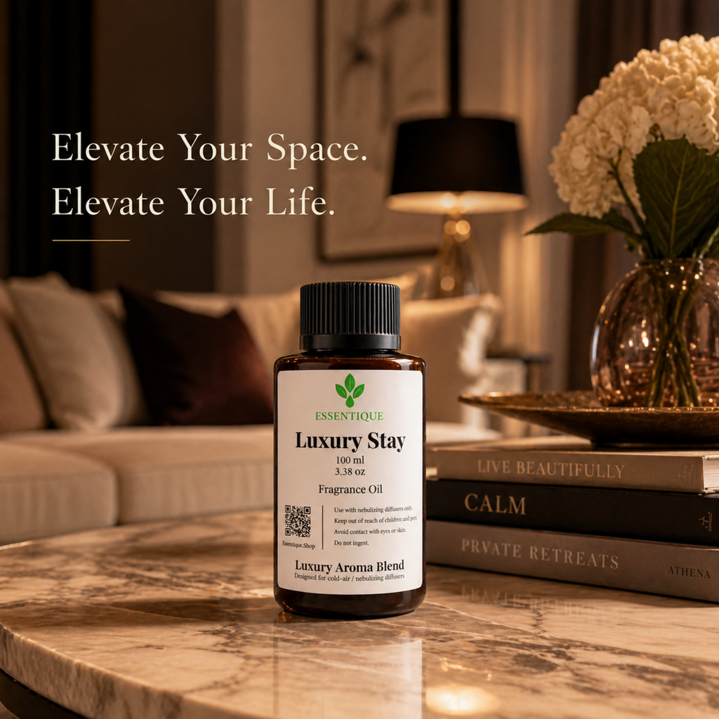 Essentique Luxury Stay Diffuser Oil | Luxury Hotel Scent for Home (100ml)