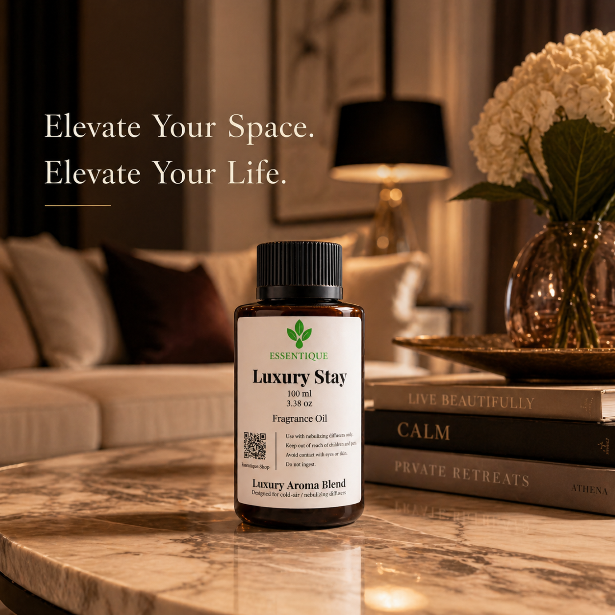 Essentique Luxury Stay Diffuser Oil | Luxury Hotel Scent for Home (100ml)