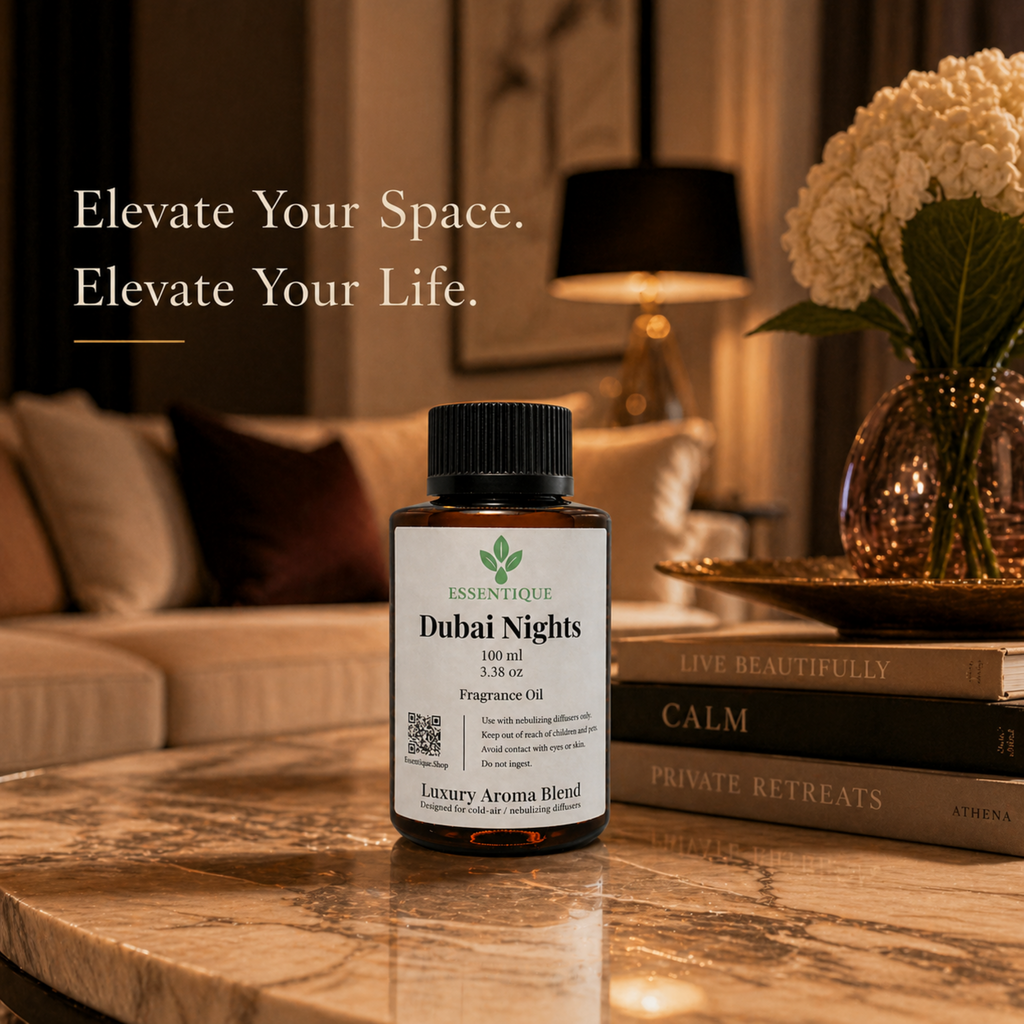 Essentique Dubai Nights Diffuser Oil | Luxury Oud Inspired Home Fragrance (100ml)