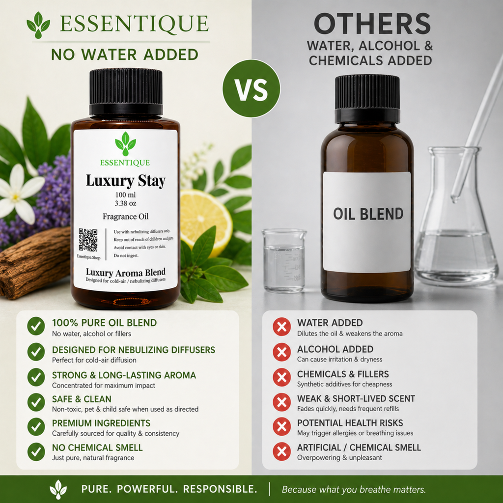 Essentique Luxury Stay Diffuser Oil | Luxury Hotel Scent for Home (100ml)