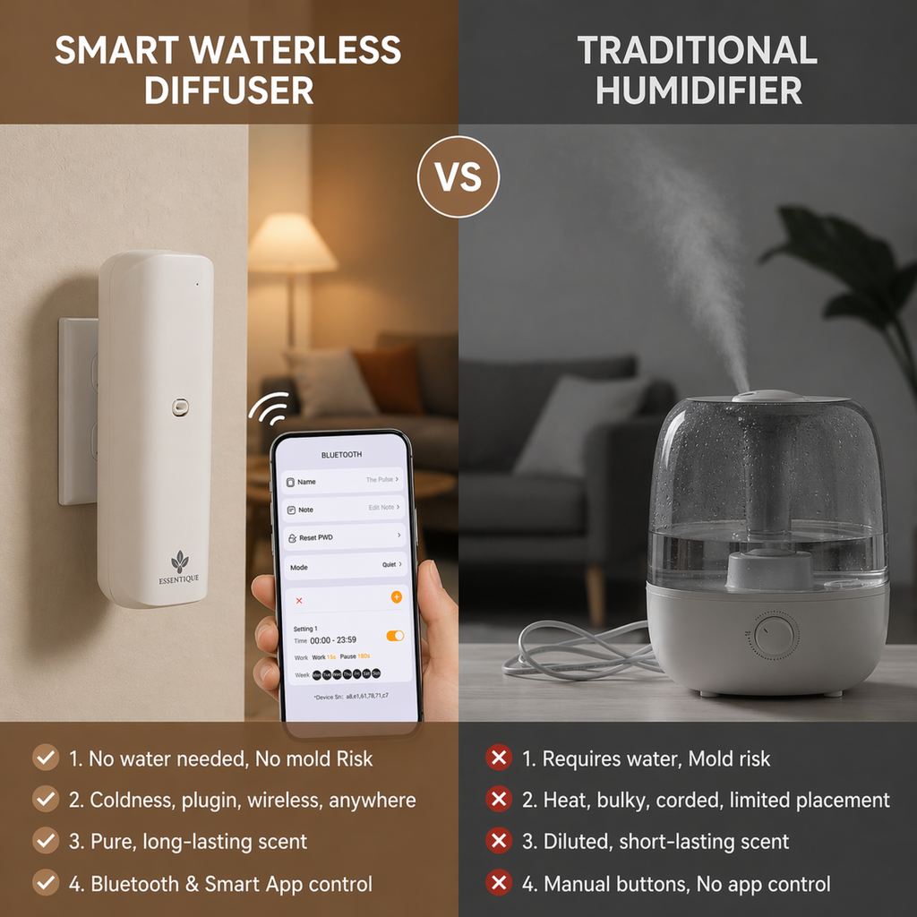 Essentique Pulse Duo – Luxury Cold-Air Scent Diffuser Bundle | Waterless Diffusers for Large Spaces