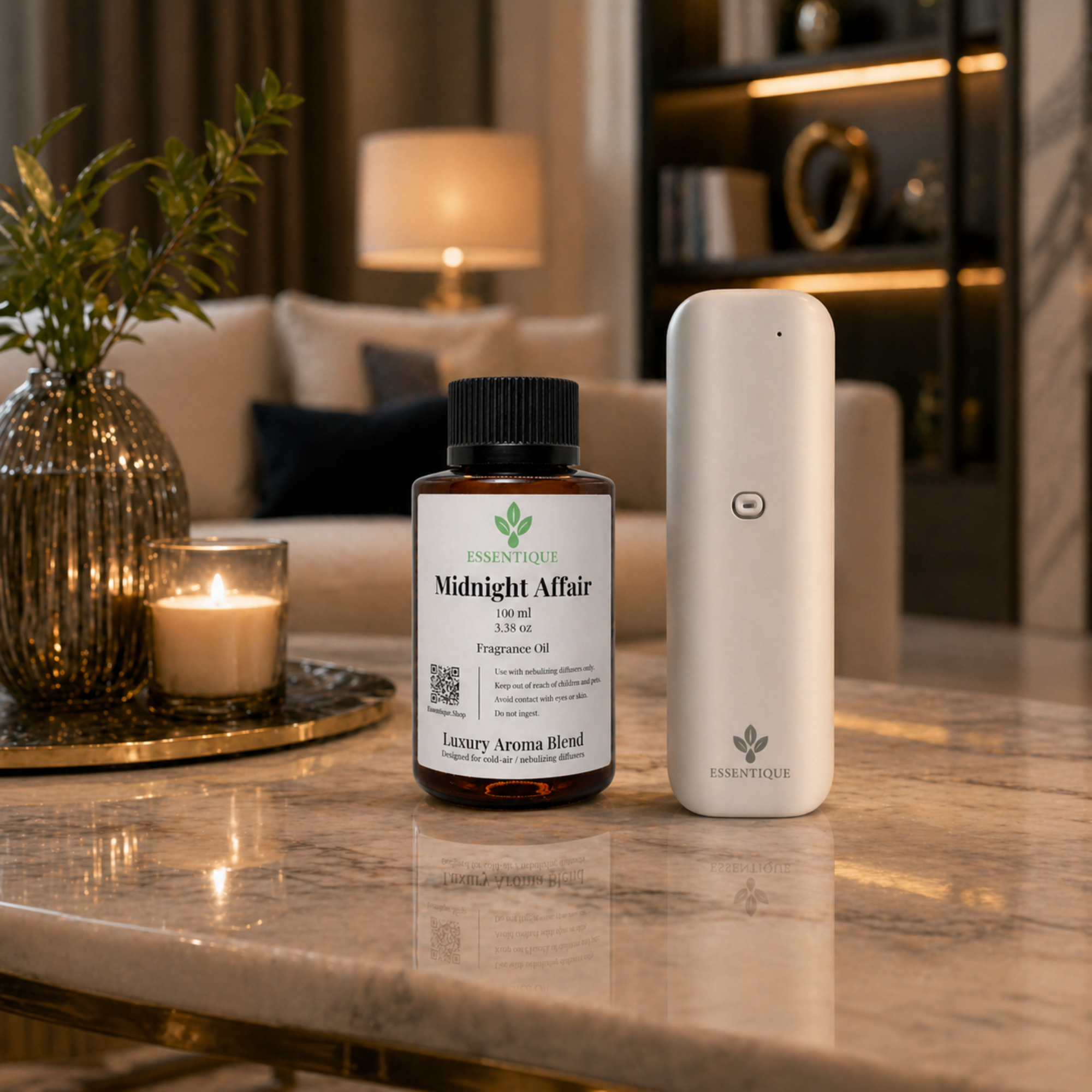 Essentique Midnight Affair Diffuser Oil | Luxury Aromatherapy Home Fragrance (100ml)