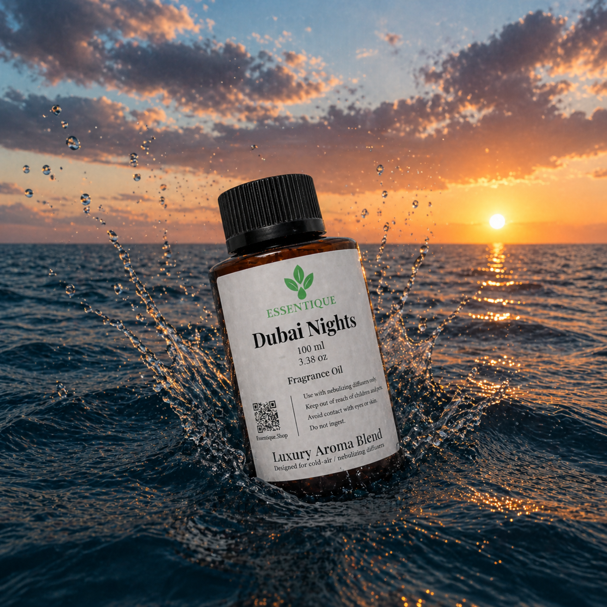 Essentique Dubai Nights Diffuser Oil | Luxury Oud Inspired Home Fragrance (100ml)