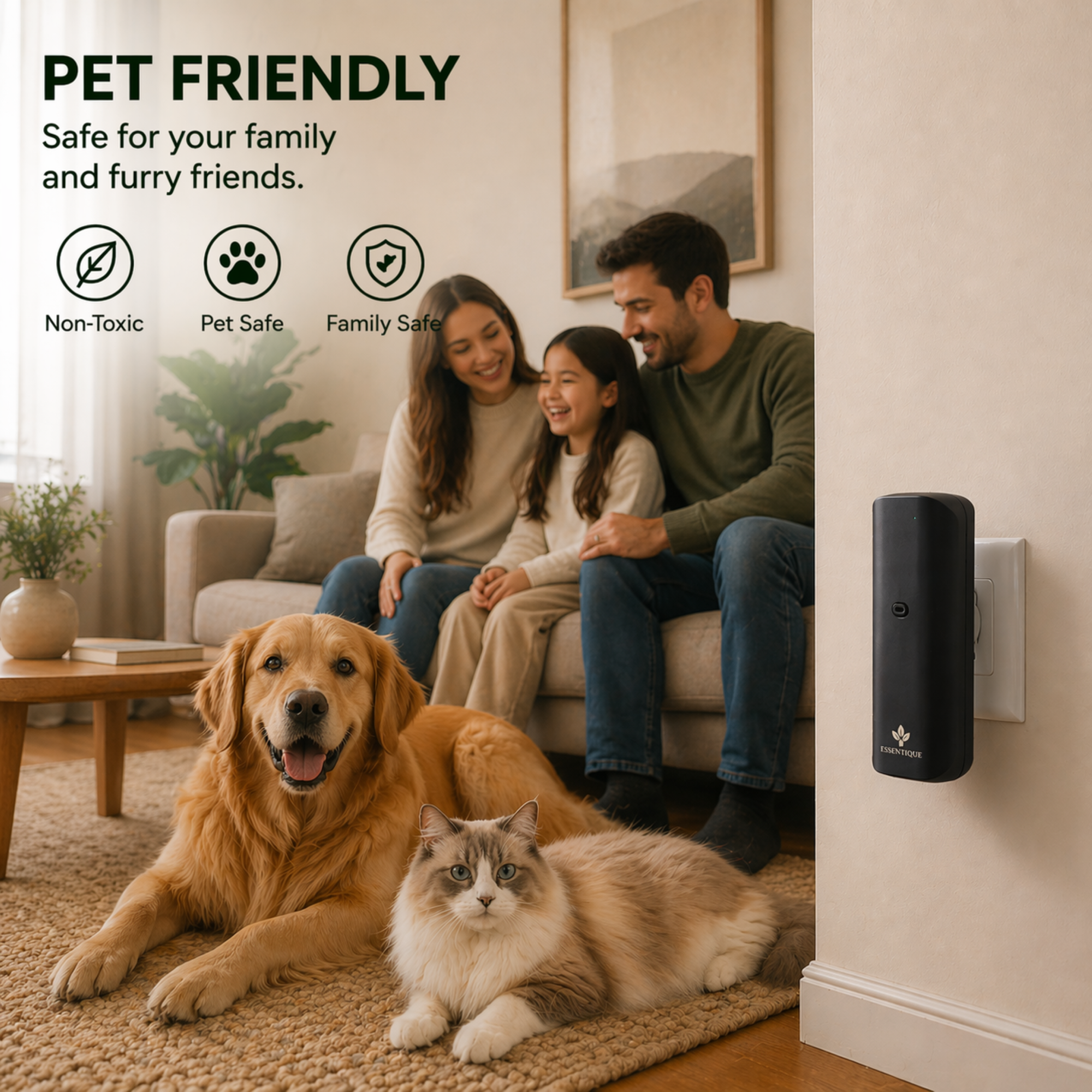 Essentique Pulse Black – Luxury Cold-Air Scent Diffuser | Waterless Aromatherapy Machine