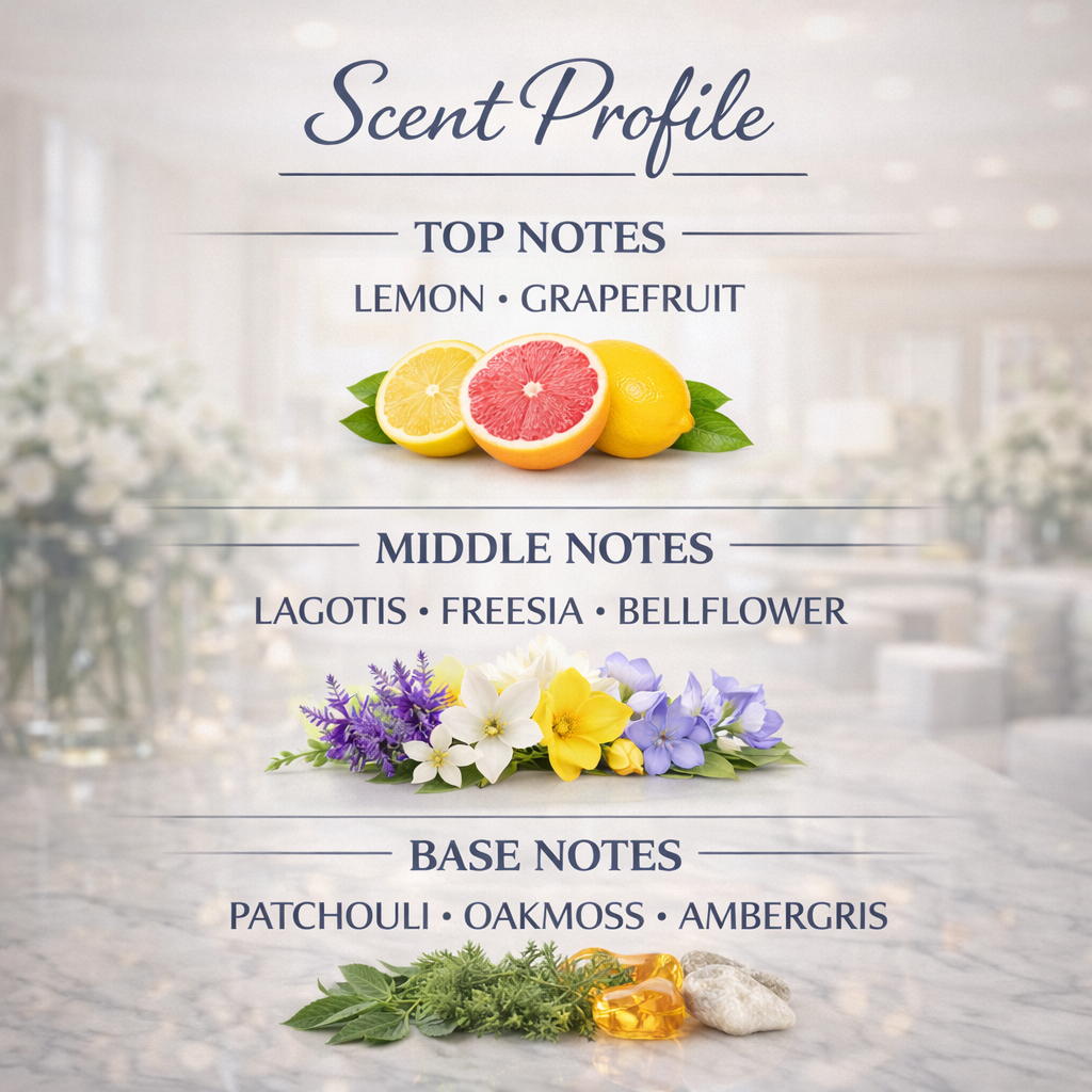Dubai Nights scent profile showing luxury fragrance notes designed for cold-air diffuser use