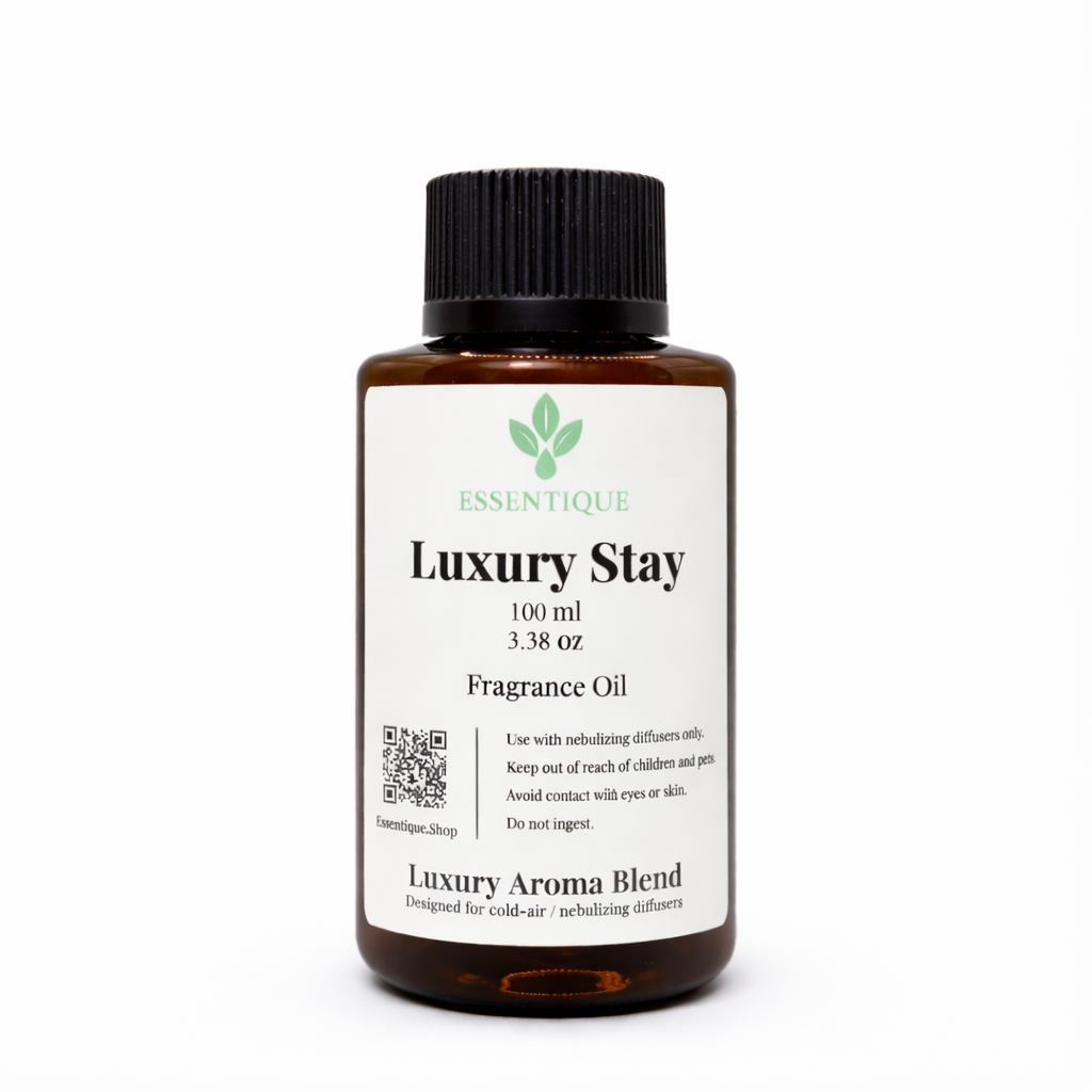 Luxury Stay luxury essential and fragrance oil for cold-air and nebulizing diffusers by Essentique